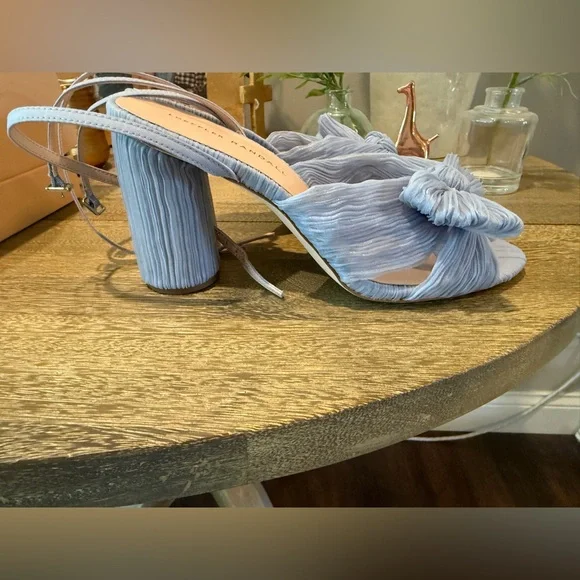 Loeffler Randall Camellia Light Blue Bow Heels, size 8.5. - Picture 3 of 12